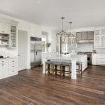 Luxury kitchen with hardwood floor