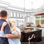 Couple imagining their kitchen remodel