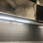 Undercabinet lighting in a modern kitchen